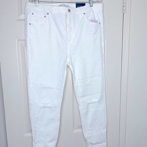 Wild Fable - White High Rise Distress Skinny Jeans